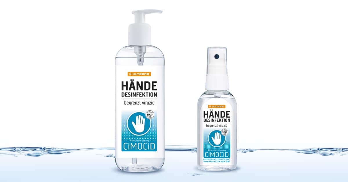 Reinigungs- und Desinfektionsmittel von Ultrana Händedesinfektion
